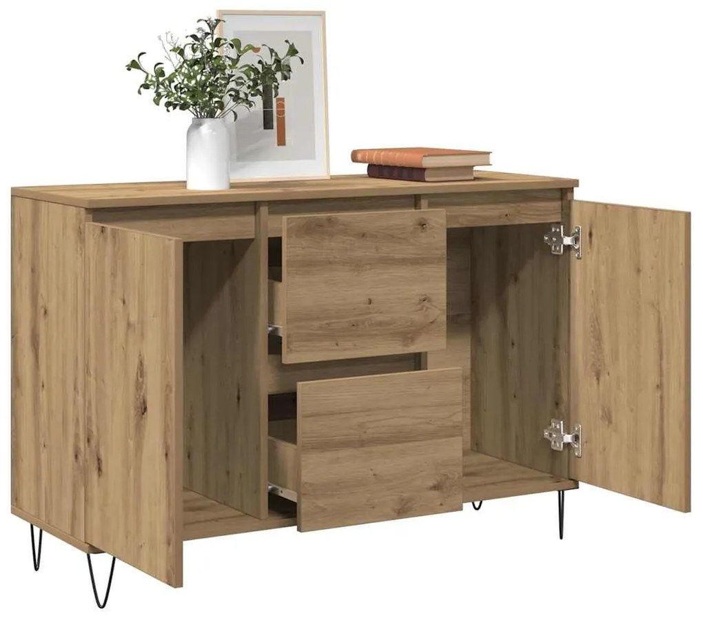 vidaXL Μπουφές Δρυς τεχνίτης 104 x 35 x 70 εκ. από Επεξεργασμένο Ξύλο