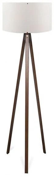 Φωτιστικό δαπέδου Rosling Megapap Mdf/ύφασμα Pvc καρυδί - λευκό 38x38x140εκ. GP029-0001,22-GP029-0001,22-Λευκό GP029-0001,22