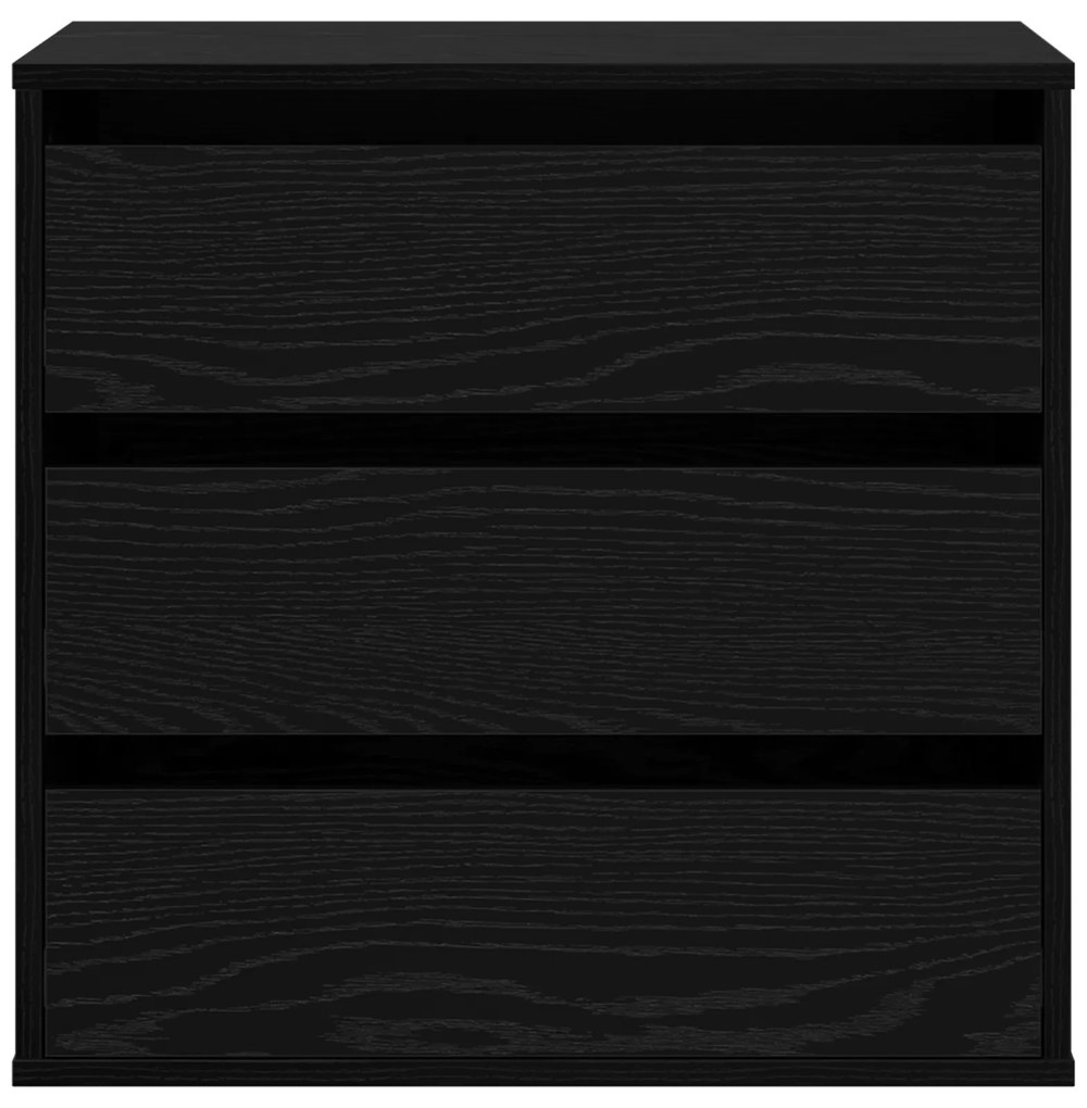 vidaXL Γωνιακό Κουτί με Συρτάρια Μαύρη Δρυς 60x41x58 εκ. Επεξεργασμένο Ξύλο