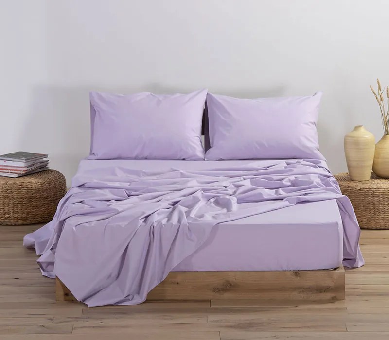 Σεντόνι Διπλό Με Λάστιχο Basic 1159-Lavender 140x200+30 - Nef-Nef Homeware