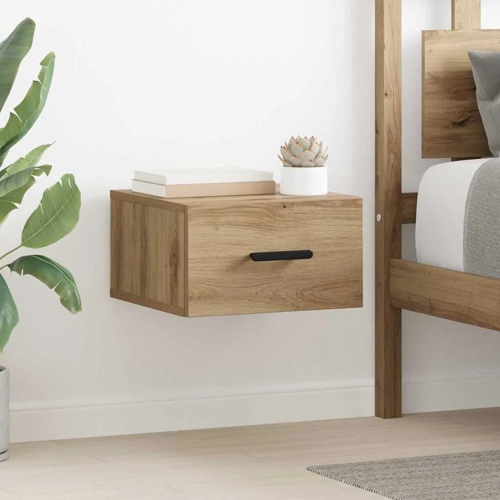 vidaXL Κομοδίνο 2 pcs artisan δρυς 35 x 35 x 20 εκ Επεξεργασμένο ξύλο
