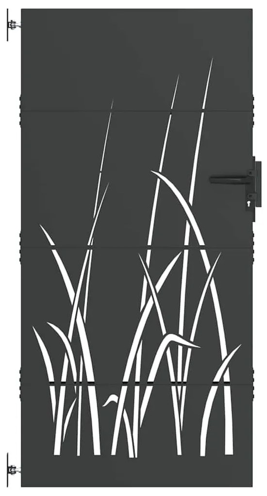 vidaXL Πύλη Κήπου Μαύρο 85 x 175 cm Ατσάλι με Επικάλυψη Πούδρας