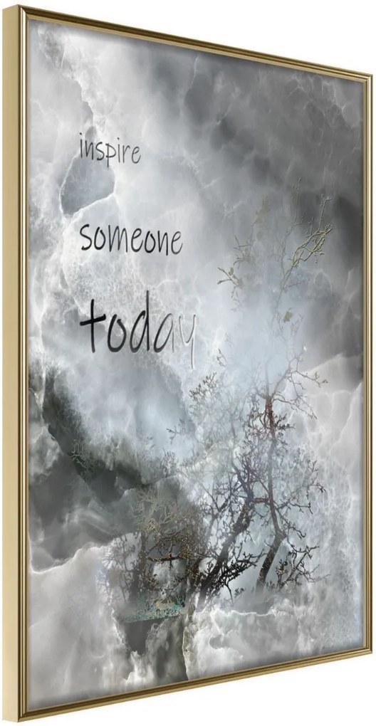 Αφίσα - Inspire Someone - 40x60 - Χρυσό - Χωρίς πασπαρτού