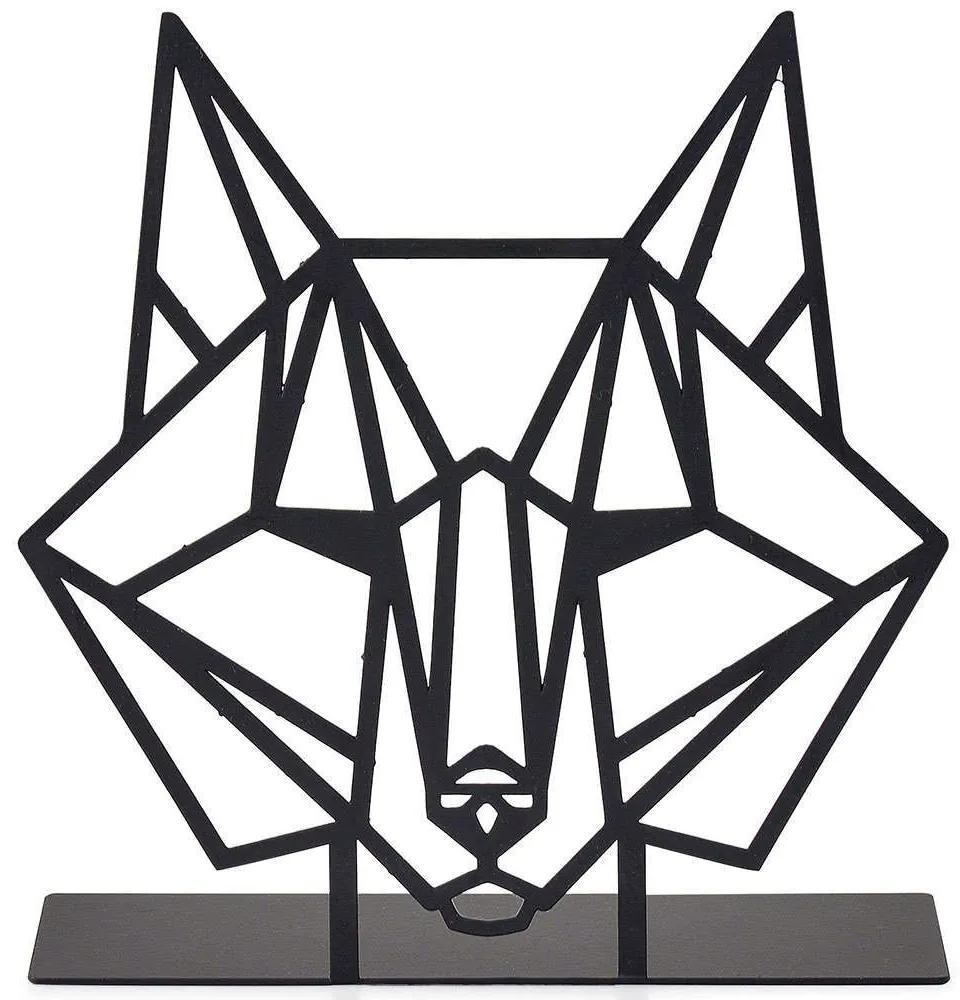 Διακοσμητικό Επιτραπέζιο Wolf 901LMN1101 20x20cm Black Aberto Design Μέταλλο