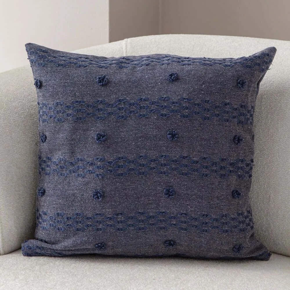 Μαξιλαροθήκη Διακοσμητική Tuffet 881PCR1648 Blue Aberto Design 43X43 Πολυέστερ