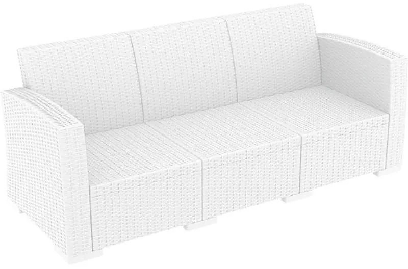 MONACO WHITE 3ΘΕΣΙΟΣ ΚΑΝΑΠΕΣ ΠΟΛ/ΝΙΟΥ SIESTA 198X79X79εκ.