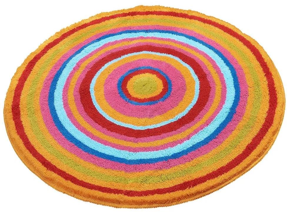 Πατάκι Μπάνιου Mandala 9105 Round Multicolor Kleine Wolke 80 x 80 Acrylic