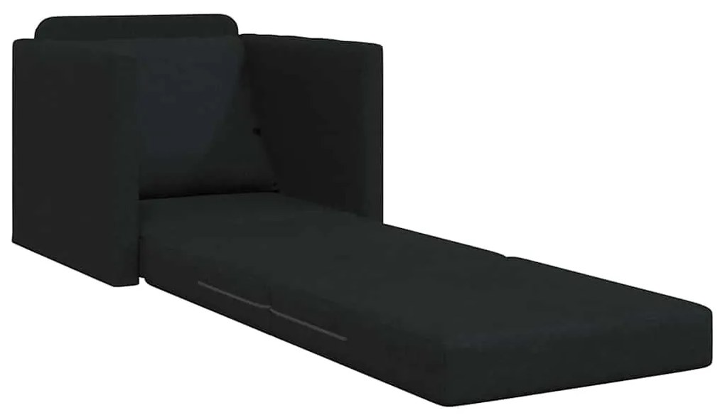 vidaXL Κρεβάτι καναπές Μαύρο 74 x 77 x 81 εκ. ύφασμα