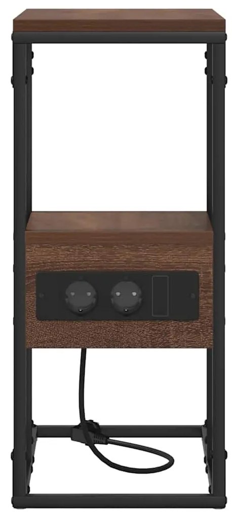 vidaXL Κομοδίνο Καφέ δρυς 41.5 x 26 x 60.5 εκ Επεξεργασμένο ξύλο