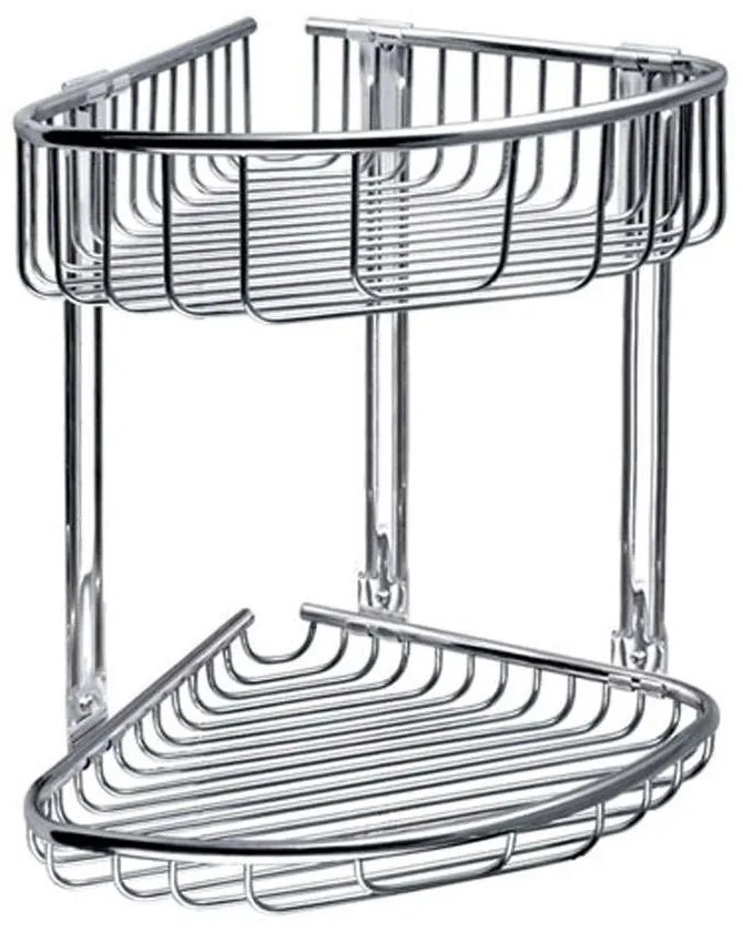 Γωνιακή Ραφιέρα Μπάνιου Reti 9639 21x21x29cm Chrome Karag Stainless Steel
