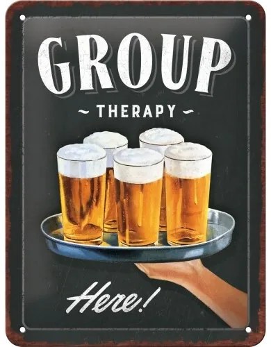 Μεταλλική πινακίδα Group Therapy