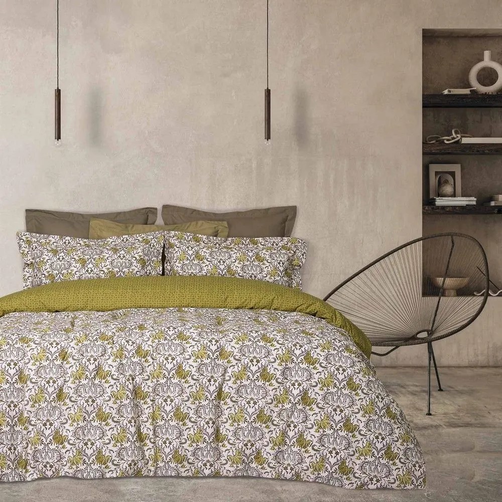 Παπλωματοθήκη 5412 Casual (Σετ 2τμχ) Olive Das Home Μονό 160x240cm Βαμβάκι-Πολυέστερ