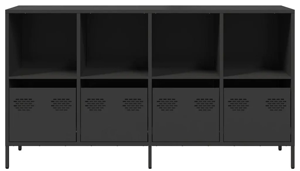 vidaXL Ντουλάπι Μαύρο 135x39x73,5 εκ. από Χάλυβα Ψυχρής Έλασης