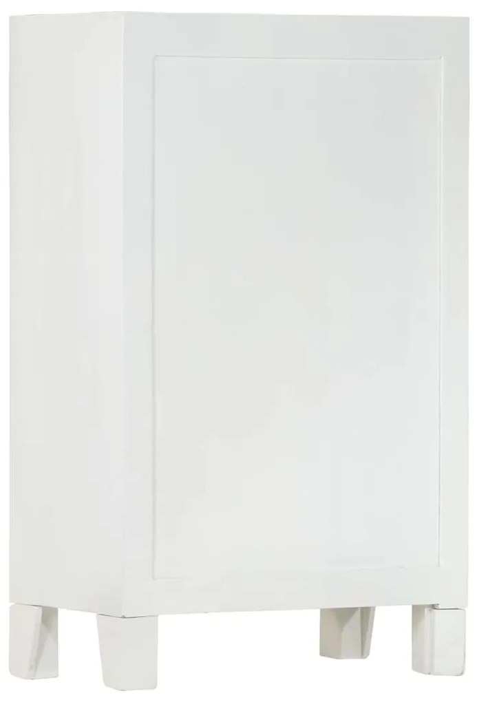 vidaXL Ντουλάπι Λευκό 55 x 30 x 90 εκ. από Μασίφ Ξύλο Ακακίας