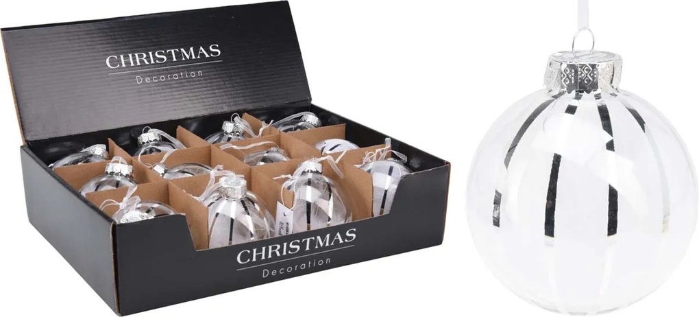 JK Home Décor - Μπάλα με Φτερά σε Ασημί 8cm