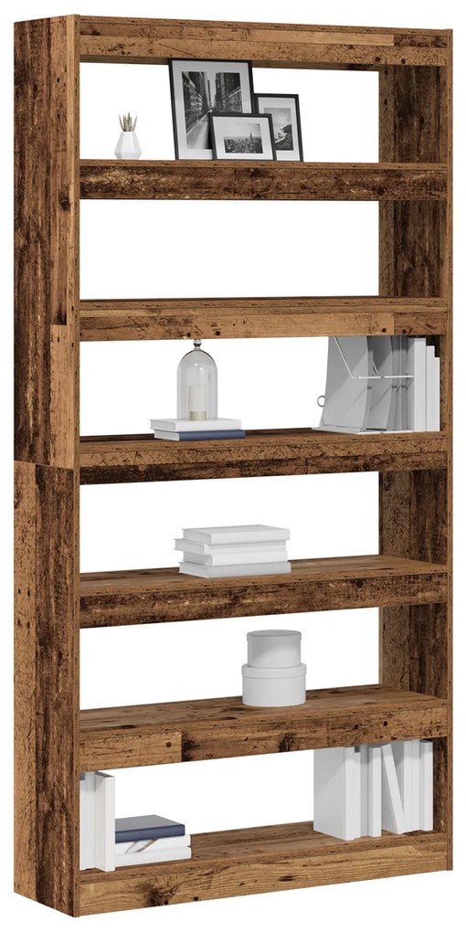 vidaXL Βιβλιοθήκη Καφέ 100 x 30 x 198 εκ. Επεξεργασμένο ξύλο