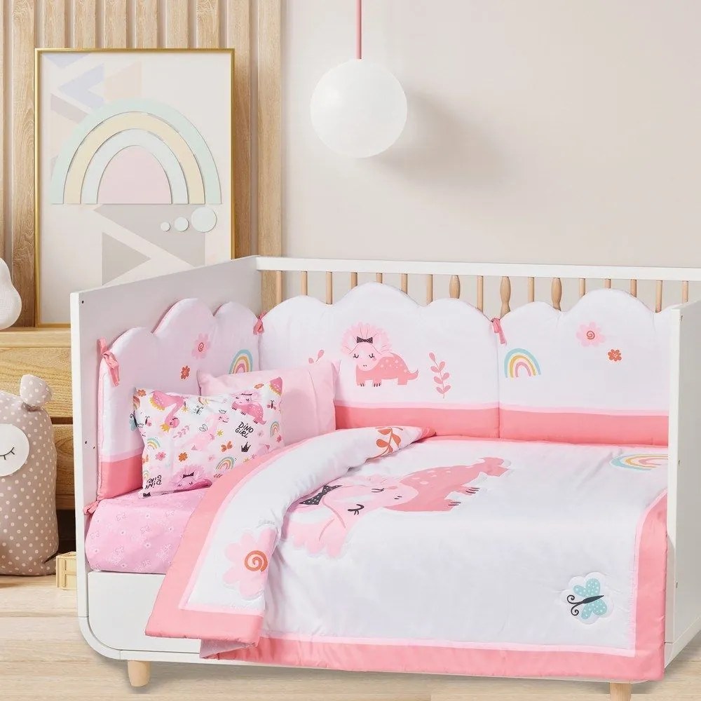 Πάντα Κούνιας 4936 Pink-White Das Home 45x195cm Microfiber