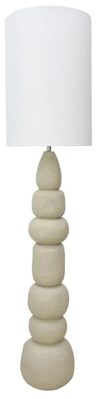 STONES ΦΩΤΙΣΤΙΚΟ ΕΠΙΔΑΠΕΔΙΟ POLYRESIN ΛΙΝΟ ΜΠΕΖ ΛΕΥΚΟ H116cm - 031384