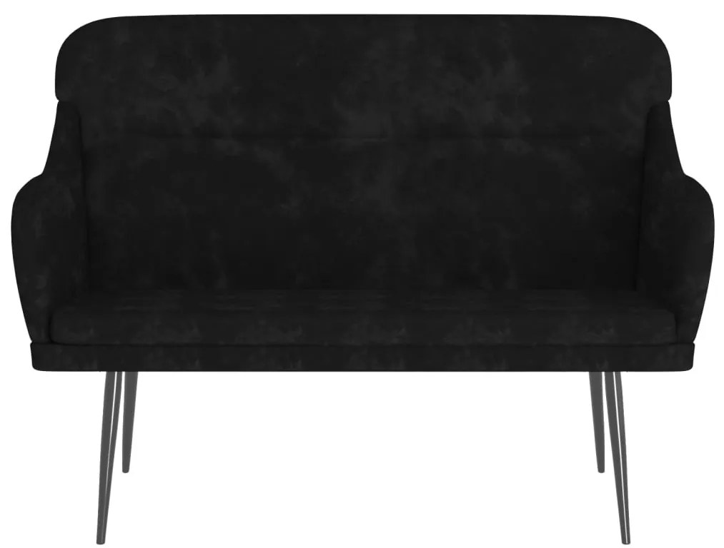 vidaXL Πάγκος Μαύρος 110x76x80 εκ. Βελούδινος