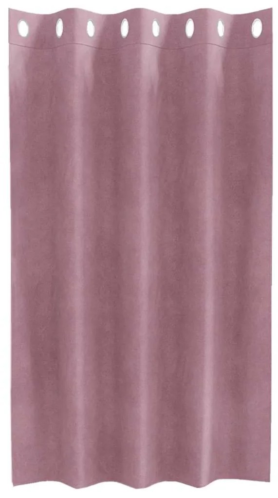 vidaXL Κουρτίνες με κουρτίνες 2 pcs Σκούρο Ροζ 140 x 140 cm Βελούδο