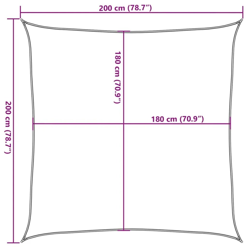 Πανί Σκίασης Τερακότα 2 x 2 μ. από HDPE 160 γρ./μ² - Καφέ