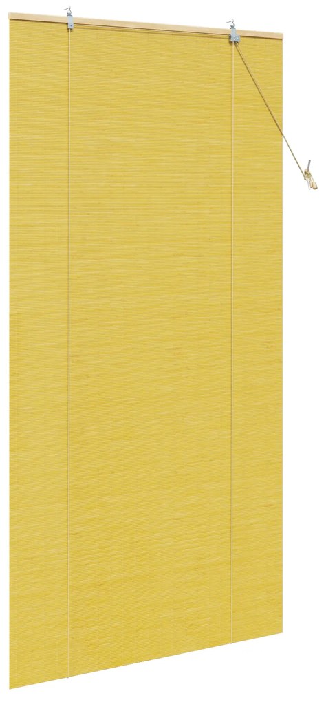 vidaXL Ρολά και Σκίες Παραθύρων Κίτρινο 100 x 220 cm Μπαμπού