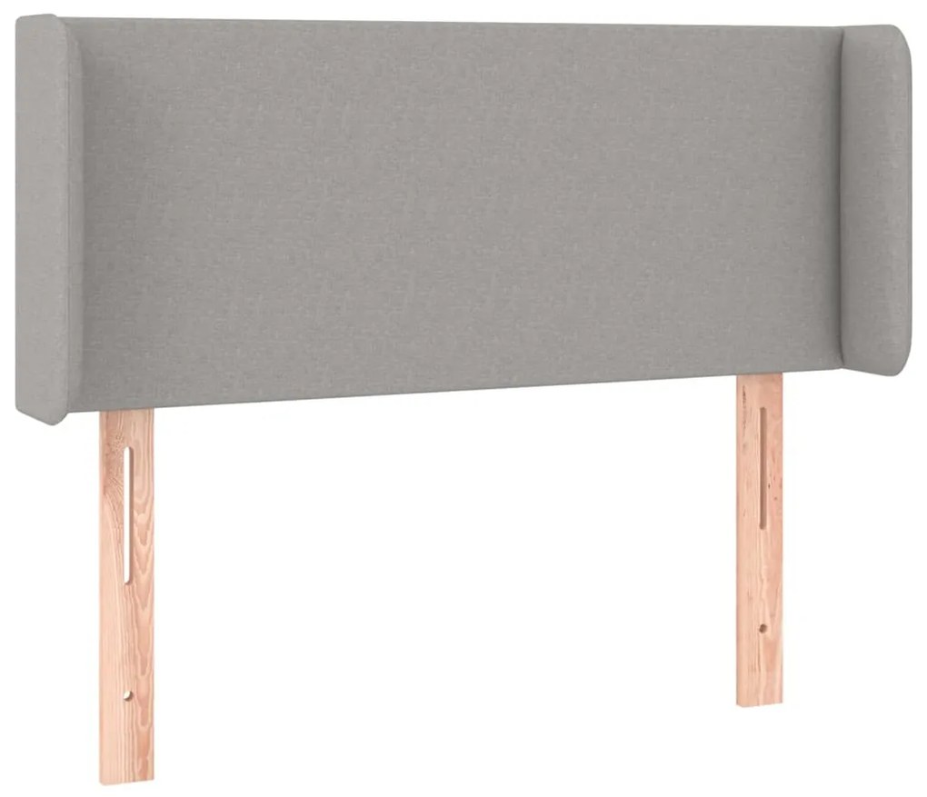 vidaXL Κεφαλάρι με Πτερύγια Ανοιχτό Γκρι 83x16x78/88 εκ. Υφασμάτινο