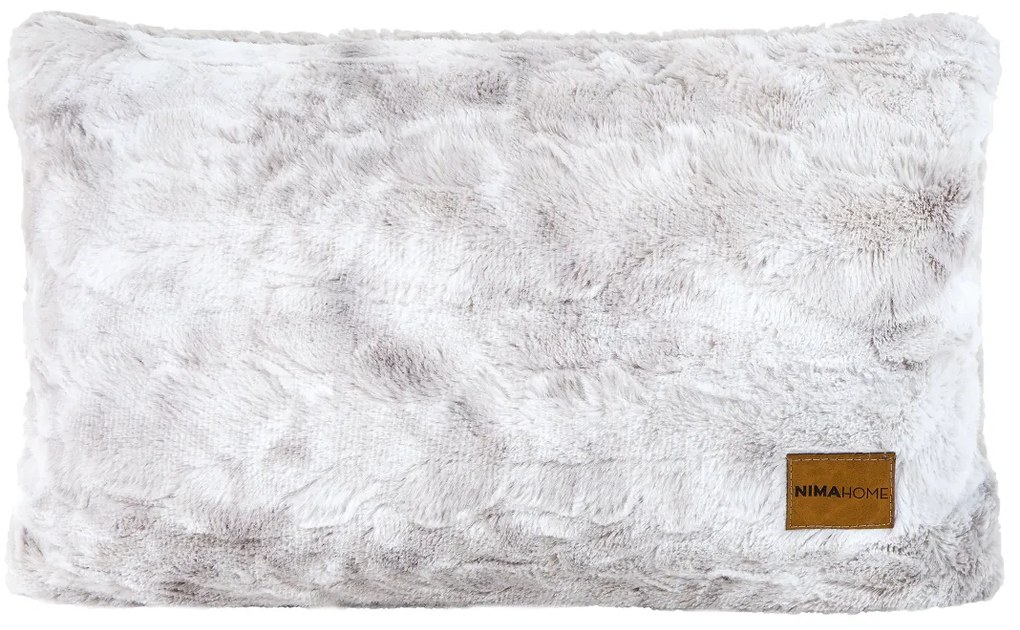 Γούνινο Διακοσμητικό Μαξιλάρι (30x50) Nima Cloud Light Grey