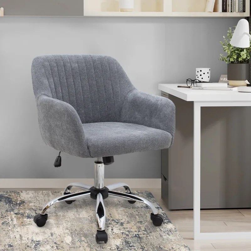 Καρέκλα γραφείου Lana Megapap υφασμάτινη χρώμα γκρι 61x61x80/90εκ.