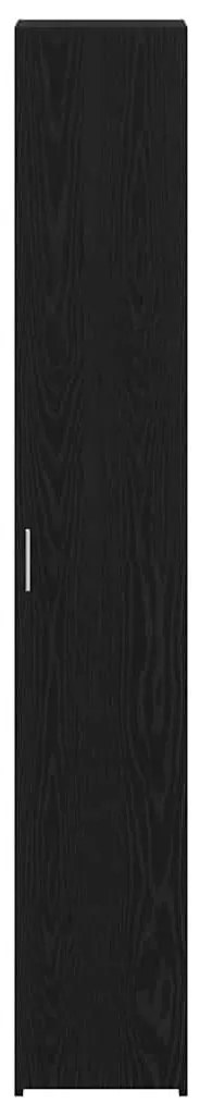 vidaXL Highboard Μαύρη δρυς 30 x 42.5 x 185 εκ Επεξεργασμένο ξύλο