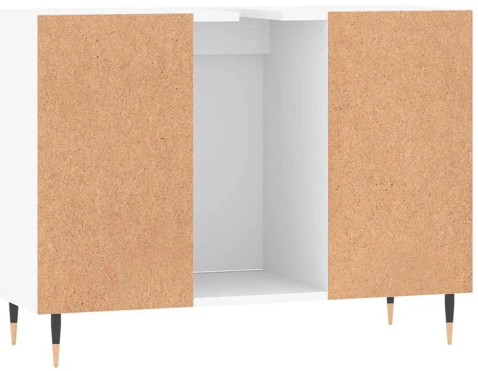 vidaXL Ντουλάπι Μπάνιου Λευκό 80 x 33 x 60 εκ. Επεξεργασμένο Ξύλο