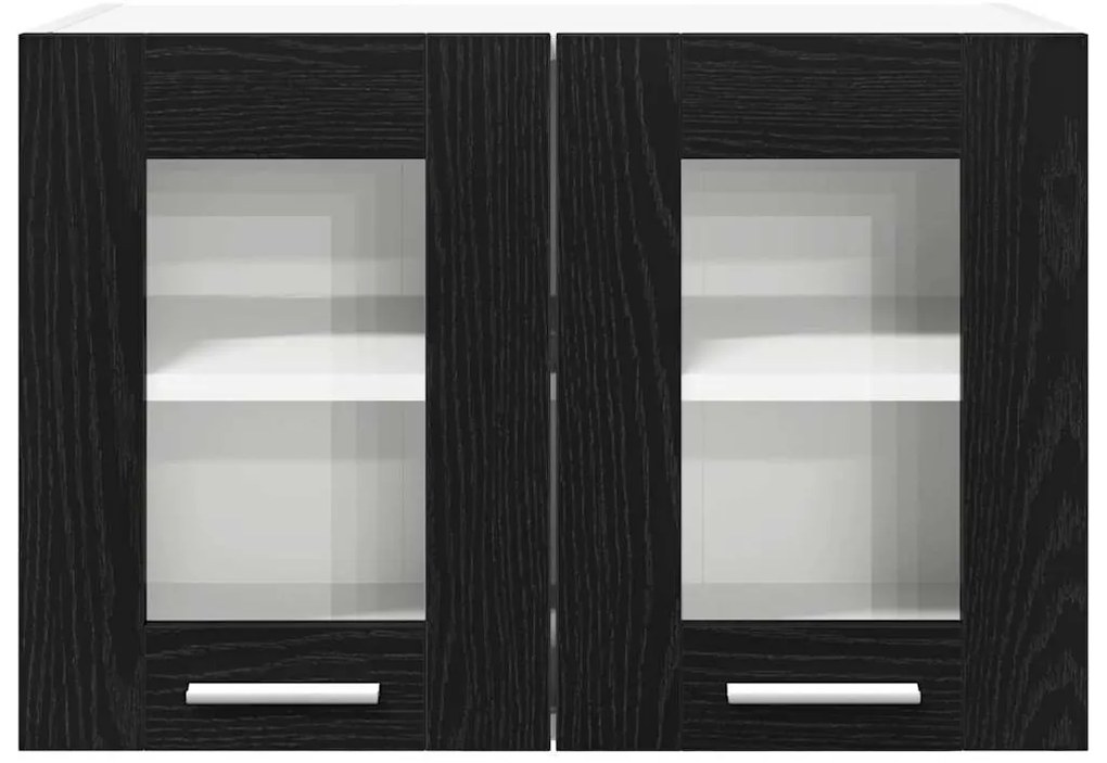 vidaXL Κρεμαστό ντουλάπι Μαύρη Οξυά 60 x 31 x 40 εκ Επεξεργασμένο ξύλο