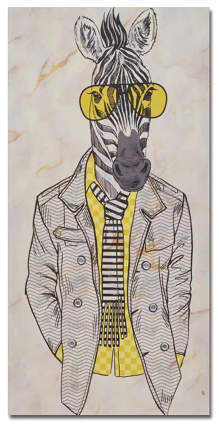 MR.ZEBRA ΠΙΝΑΚΑΣ ΚΑΜΒΑΣ ΠΟΛΥΧΡΩΜΟ ΞΥΛΟ 30x60xH1,8cm - 016254 - 016254