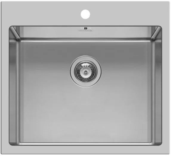 Pyramis Istros 1B Ισόπεδος Νεροχύτης 55x51cm Inox Brushed (101041701)