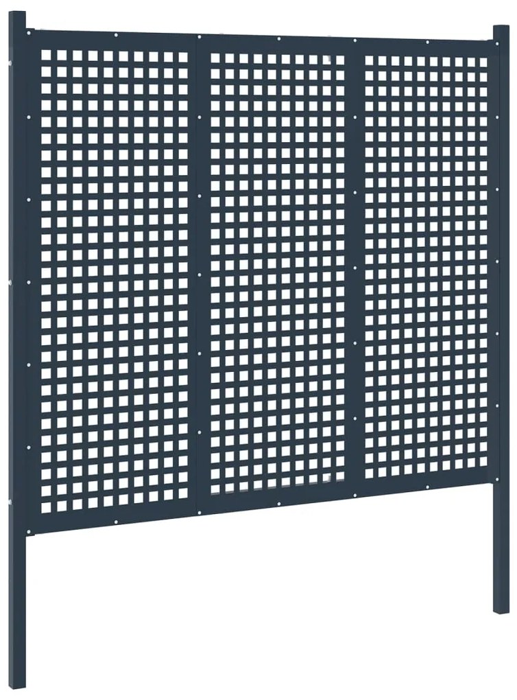 vidaXL Πόρτα Περίφραξης Ανθρακί 177 x 200 εκ. Ατσάλινη