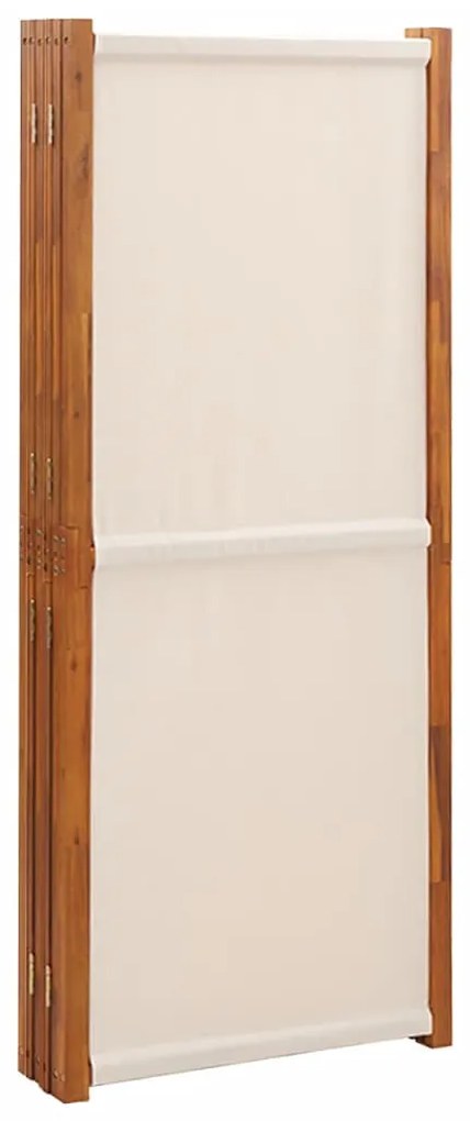 vidaXL Διαχωριστικό Δωματίου με 6 Πάνελ Λευκό Κρεμ 420 x 180 εκ.