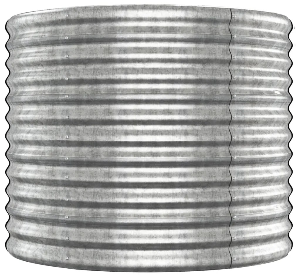 vidaXL Ζαρντινιέρα Ασημί 512x80x68 εκ. Ατσάλι με Ηλεκτρ. Βαφή Πούδρας