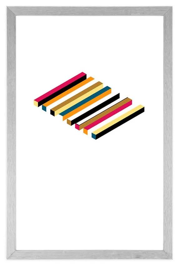 Αφίσα με παρπαστού Χρωματιστά σχέδια - 20x30 black