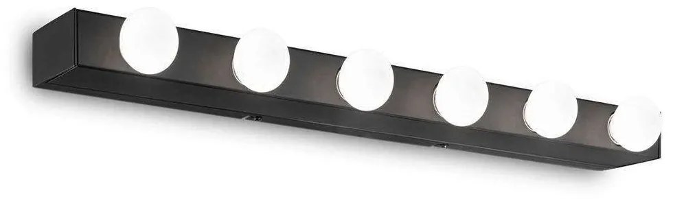 Φωτιστικό Τοίχου-Απλίκα Prive' 159508 60,5x4x8cm 6xE14 40W Black Ideal Lux Metal