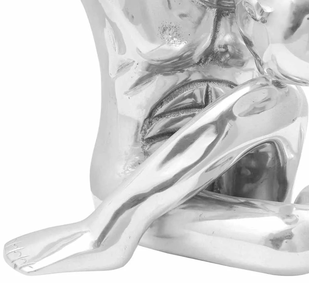 vidaXL Γλυπτική Ασημί 63 x 20 x 22 εκ Αλουμίνιο