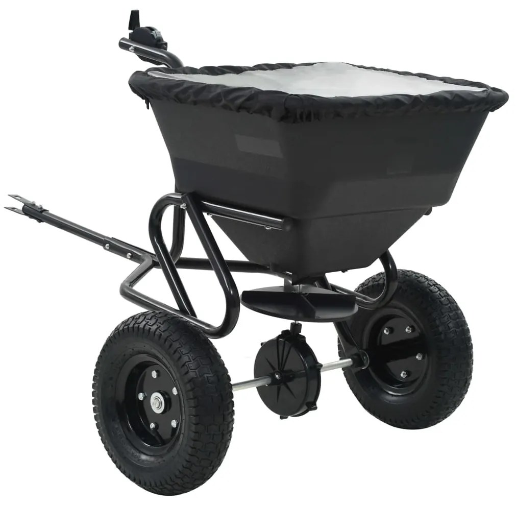 vidaXL Διανομέας Αλατιού Ελκόμενος 45 L 125x74x79 εκ. από PVC/Ατσάλι