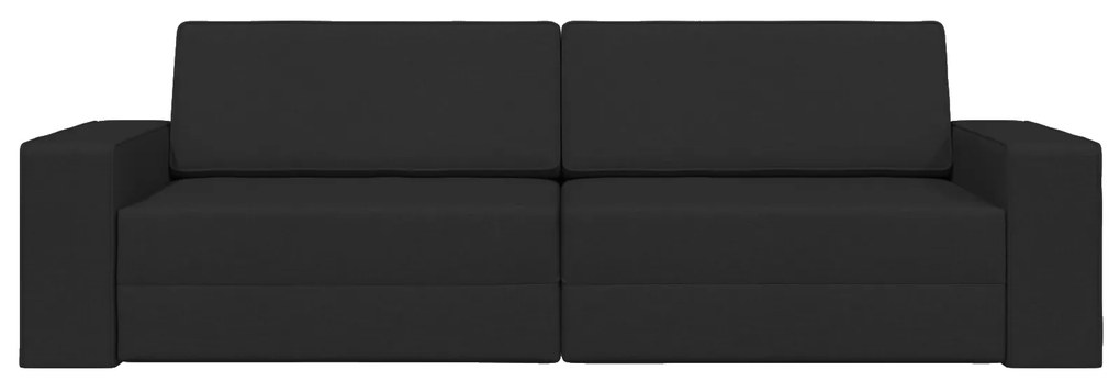 vidaXL 2-σε-1 Μαύρος Καναπές Κρεβάτι 245x150x60.5 cm Ύφασμα