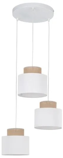 Κρεμαστό Φωτιστικό Οροφής 3xE27 15W IP20 Λευκό Duo 2594 TK Lighting-2594-Λευκό 2594