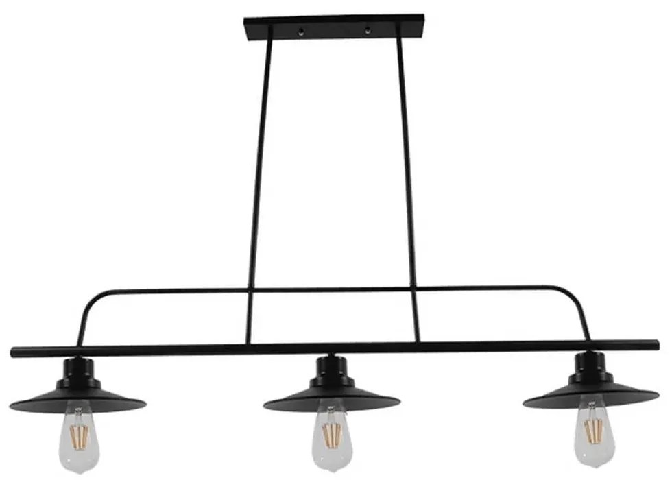 Φωτιστικό Οροφής- Ράγα Billiard Black 01009 GloboStar Μέταλλο