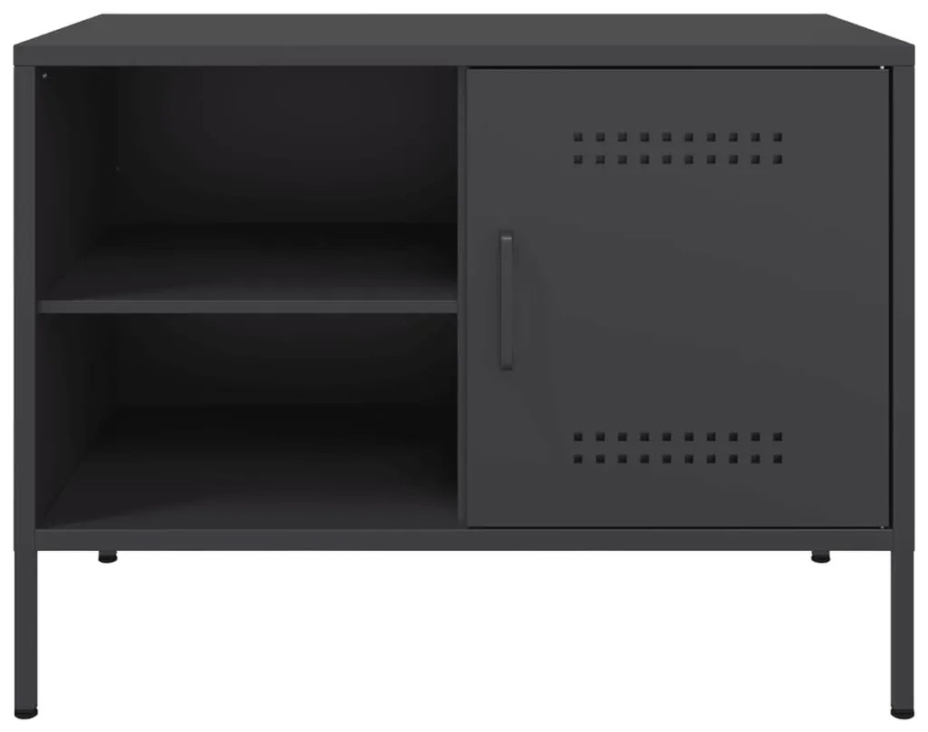 vidaXL Έπιπλα Τηλεόρασης 2 τεμ. Μαύρο 68x39x50,5 εκ. από Χάλυβα