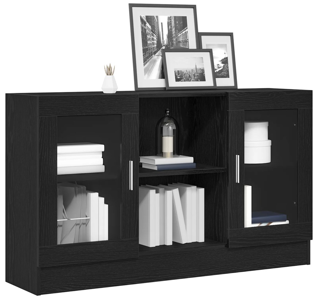 vidaXL Μπουφές Μαύρη Δρυς 120x30,5x70 εκ από Επεξεργασμένο Ξύλο