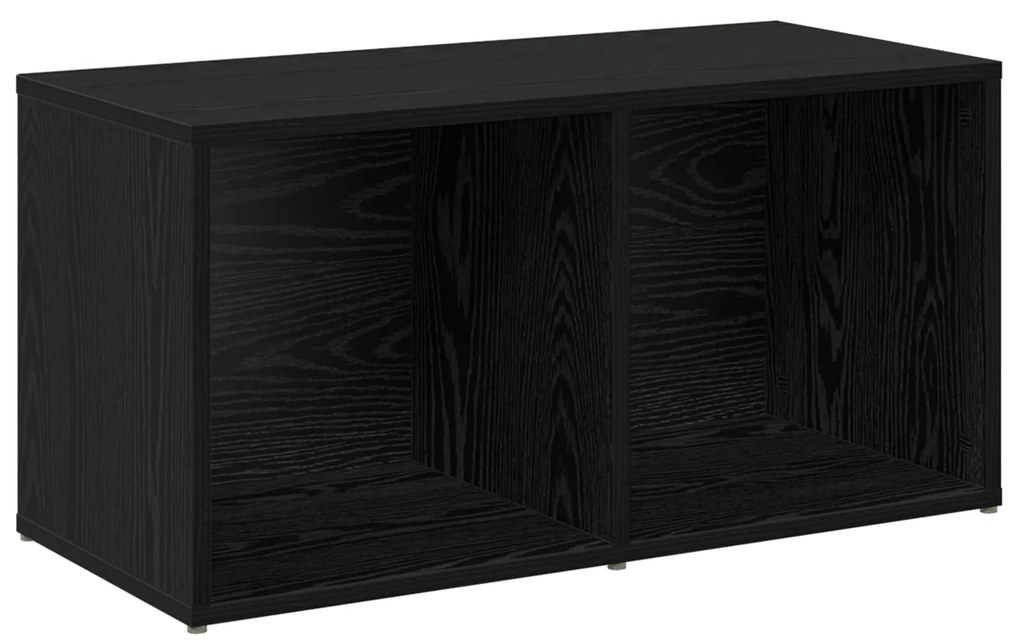 vidaXL Σετ επίπλου τηλεόρασης 2 pcs Μαύρη Οξυά Επεξεργασμένο ξύλο