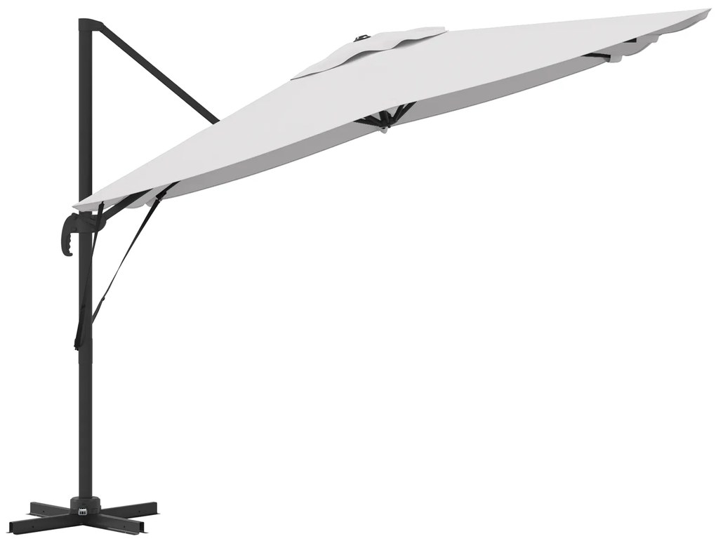 vidaXL Κάτινγκερ Ρώμη Ομπρέλα Άμμος 286x285x265 εκ. Αλουμίνιο