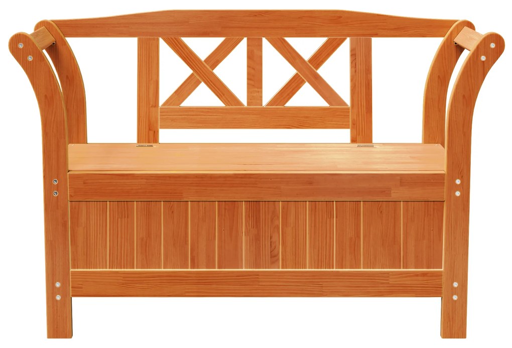 vidaXL Πάγκος Αποθήκευσης Κήπου Καφέ 119 x 76 x 44εκ.