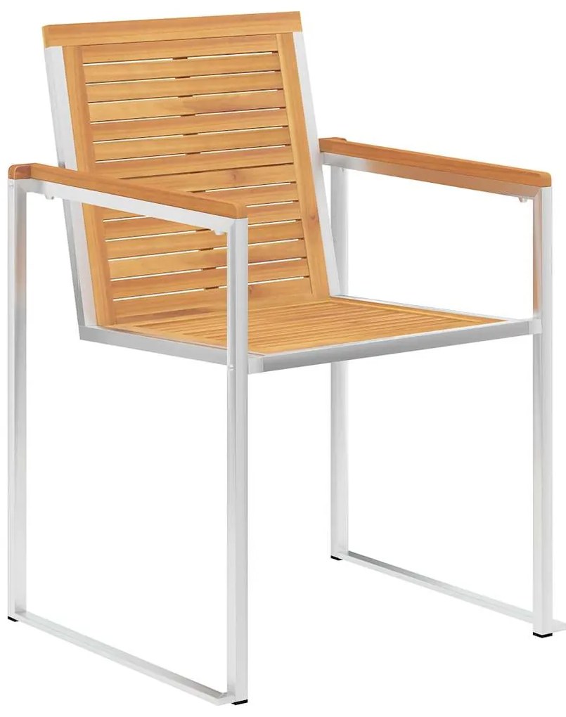 vidaXL Καρέκλες Κήπου 4 τεμ. από Μασίφ Ξύλο Teak με Μαξιλάρια